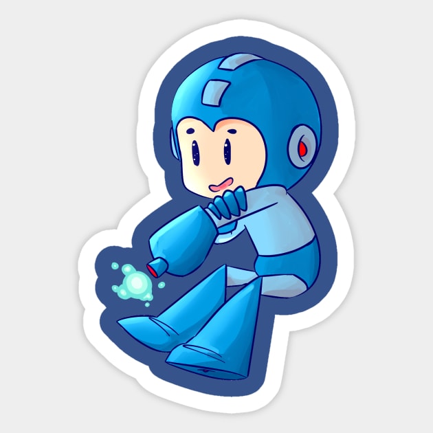 Megaman! Sticker by pretzelsnake